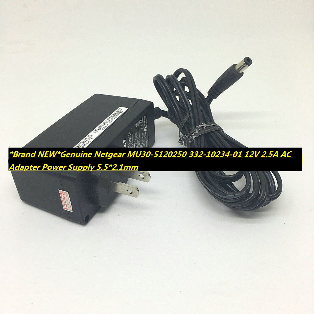 *Brand NEW*Genuine Netgear MU30-5120250 332-10234-01 12V 2.5A AC Adapter Power Supply 5.5*2.1mm